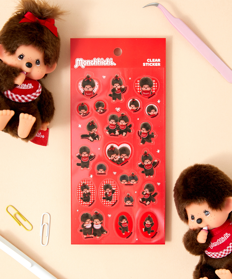 ●공동구매 [몬치치] 라운드 파우치+스티커 SET