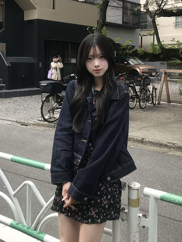 베이직 숏 데님 재킷