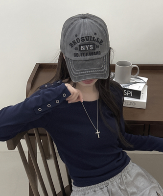 ボタンスナップ長袖Tシャツ(6color)