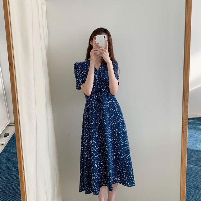 Sona マロンフレアロングワンピース 10代 代女性ファッション韓国通販