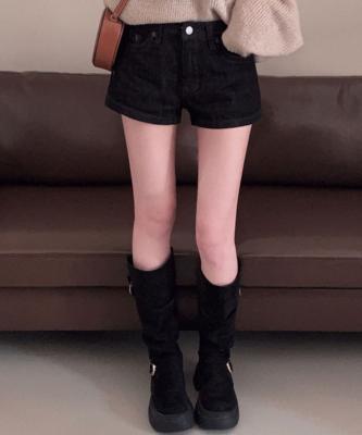 핫한 언니st콤팩트 생지 데님 마이크로 숏 팬츠