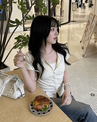 フラワーパターン半袖カーディガン