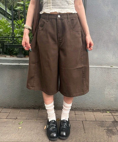 【SHORT/BASIC丈別】カラーバミューダパンツ