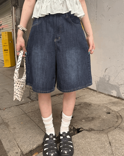 バミューダデニムパンツ