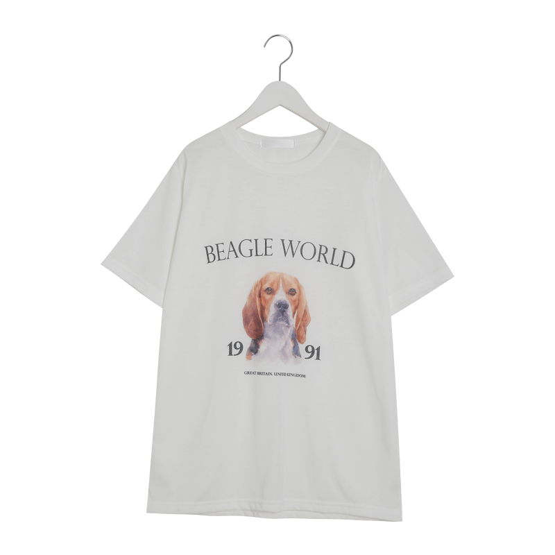 Sona 1 1企画 パピーフレンドプリント半袖tシャツ 10代 代女性ファッション韓国通販