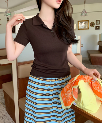 ベーシックカラー半袖Tシャツ(5color)