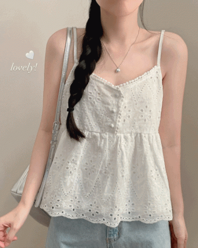レースストラップキャミソールブラウス