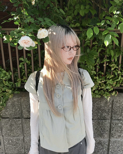 サファリ半袖ブラウス