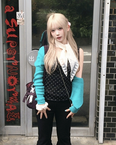 데일리 골지 버튼 가디건