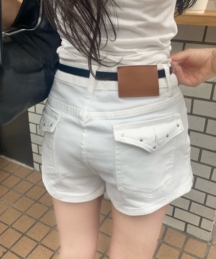 スタッズポケットデニムショートパンツ｜ショートパンツ｜韓国