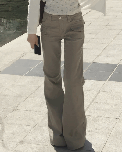 로우 부츠컷 팬츠