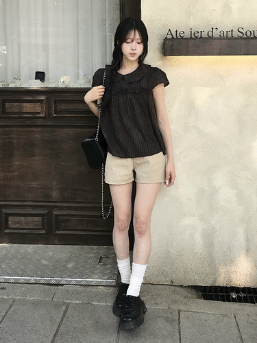 【丈別】コットンAラインショートパンツ