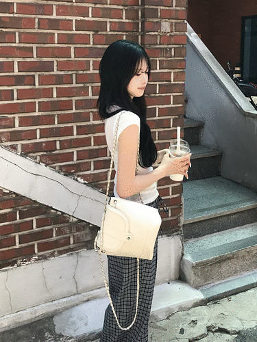 체인 스트랩 미니 백팩