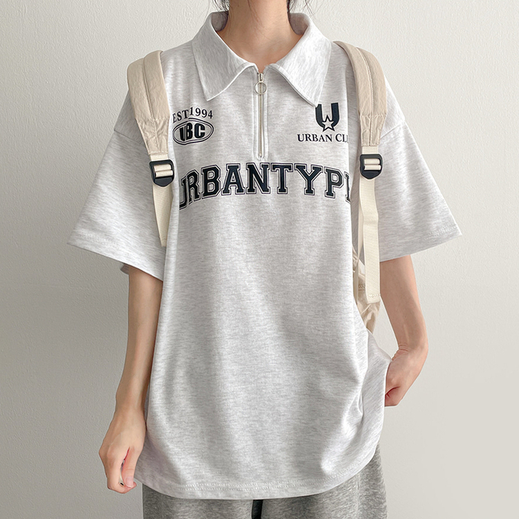 ハーフジップポロTシャツ｜半袖Tシャツ｜韓国ファッション通販 SONA