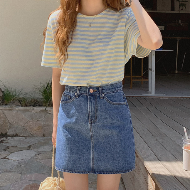 ハイウエストミニデニムスカート｜スカート｜韓国ファッション通販 SONA