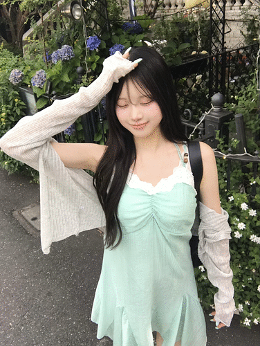 시스루 골지 슬림 가디건