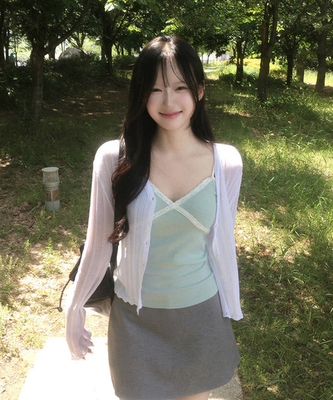リブレースキャミソール(6color)