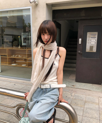 レースチェックスカーフ