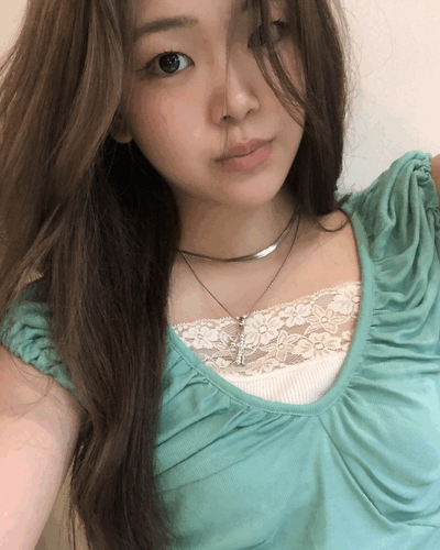 셔링 사이드 리본 브이넥 나시
