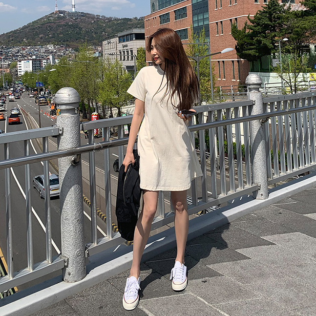 Sona 半袖ミニワンピース 10代 代女性ファッション韓国通販