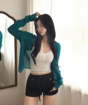 리브 여리핏 린넨골지 긴팔 니트가디건 6color