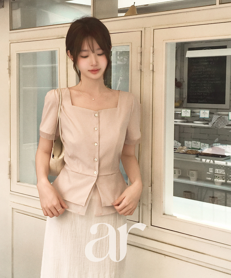 韓国製)（夏の結婚式ゲストルック／ウエストラインボディメイク 