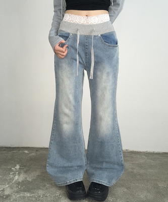 【丈別】ウォッシングブーツカットデニムパンツ