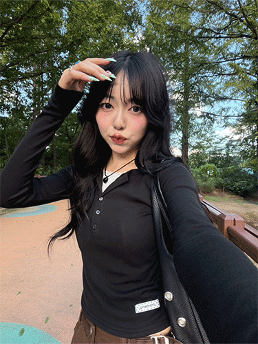 【❤️MADE】헨리넥 레이스 긴팔