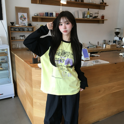 ラグランレタリング長袖Tシャツ