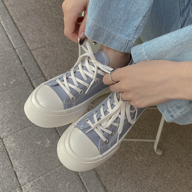 Sona パステルカラーキャンバススニーカー 10代 代女性ファッション韓国通販