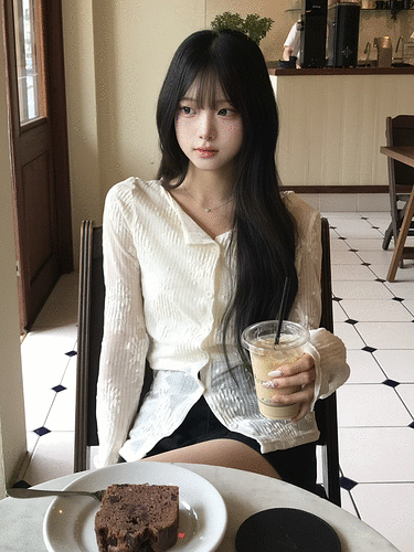 플라워 시어 카디건