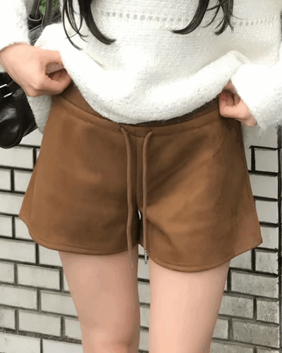 スエードフレアショートパンツ｜ショートパンツ｜韓国ファッション通販