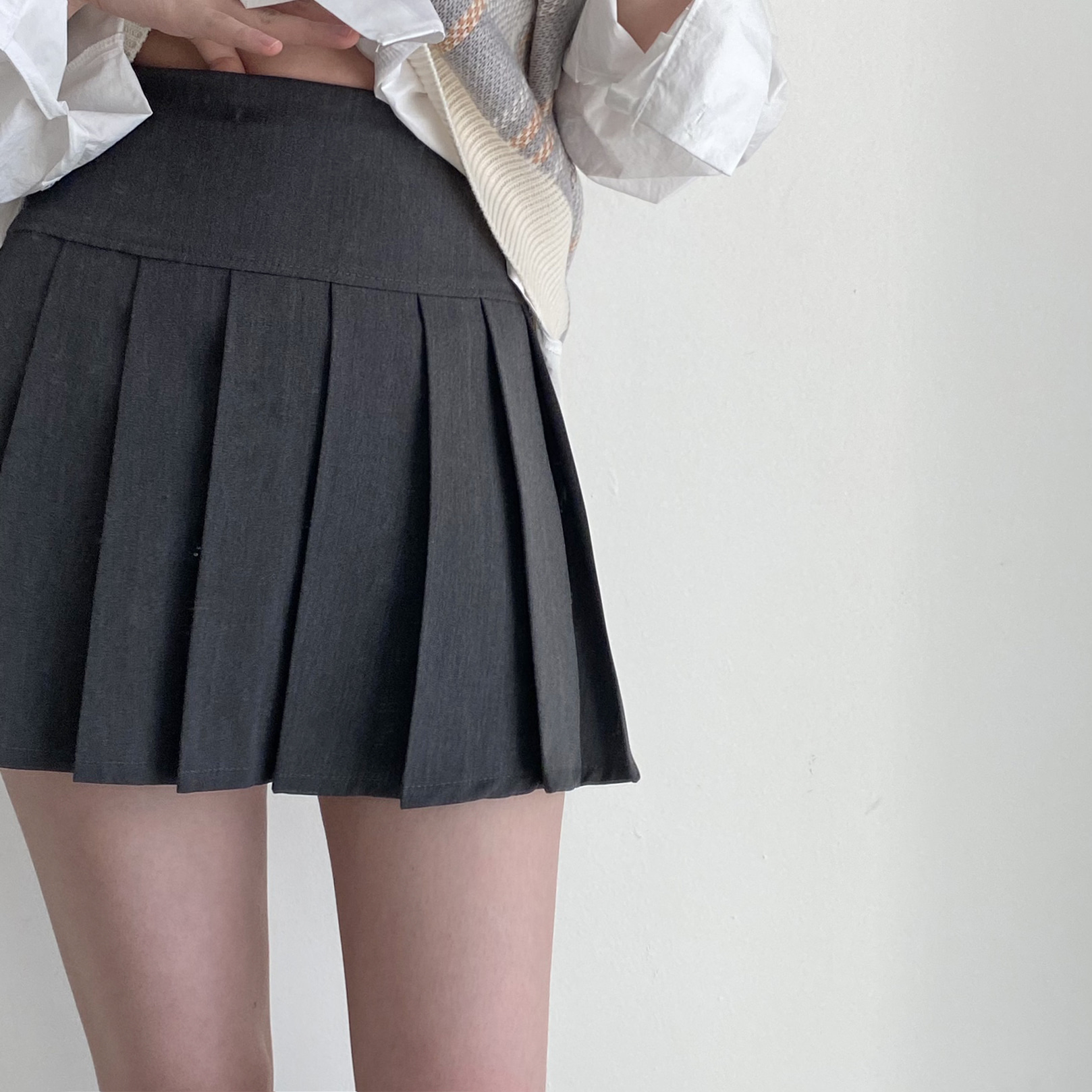 Sona ハーフプリーツテニススカート 10代 代女性ファッション韓国通販
