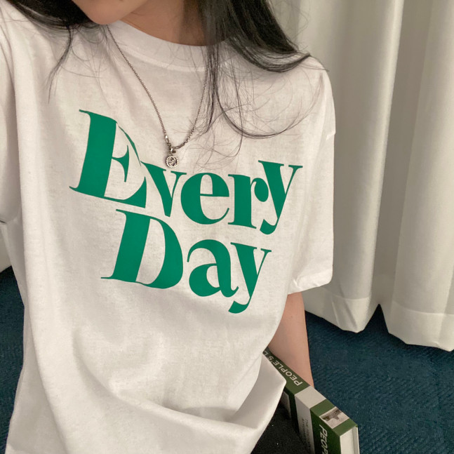 Everyday英文印花短袖T恤