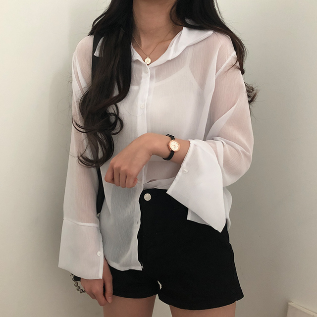 シースルーシャツ｜シャツ・ブラウス｜韓国ファッション通販 SONA
