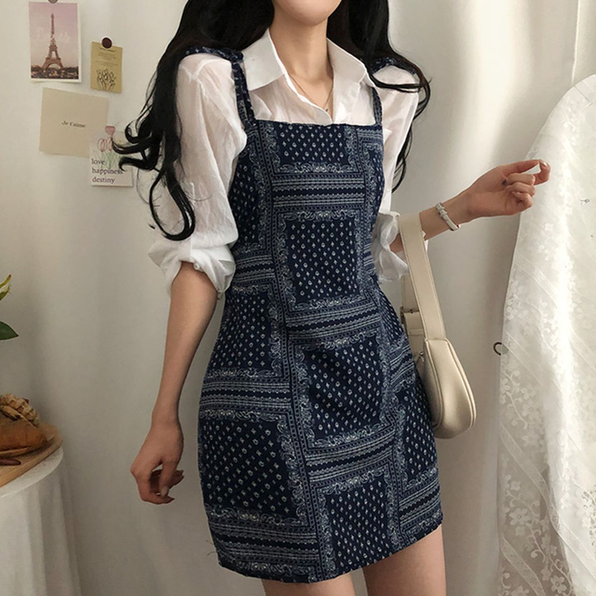 Sona ペイズリービスチェミニワンピース 10代 代女性ファッション韓国通販