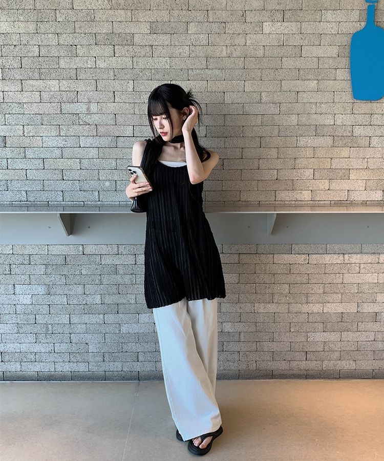 【新品】完売sono ミニスカーフ　ワンピース　ネイビー 新品】完売sono ミニスカーフ ワンピース ネイビー