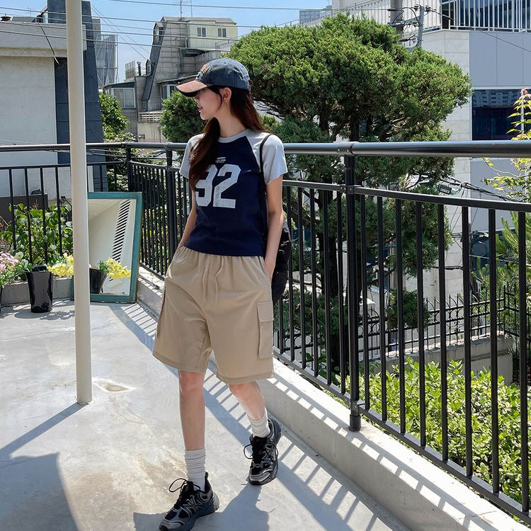 ビンテージプリント半袖Tシャツ NAVY