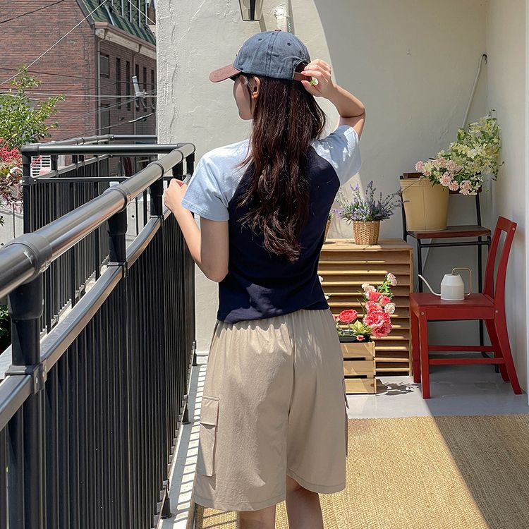 ビンテージプリント半袖Tシャツ NAVY