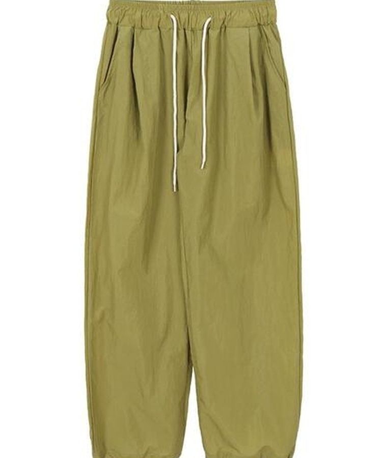 【ジョガー調節可】ピンタックバンディングパンツ