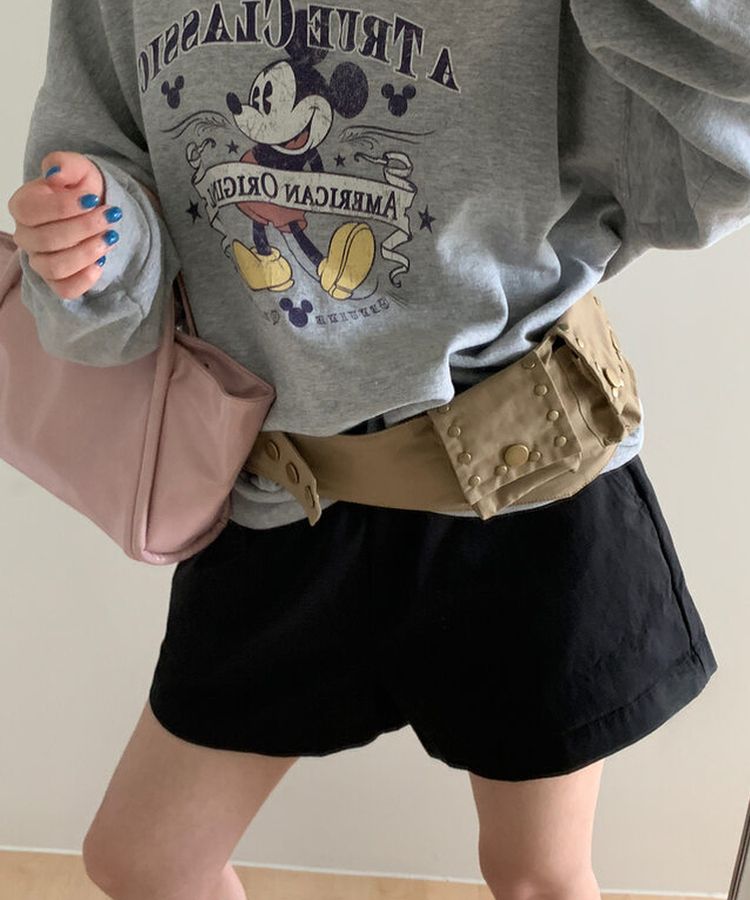ユニークベージュポケットベルト BEIGE