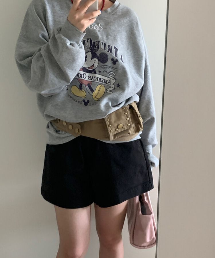 ユニークベージュポケットベルト BEIGE