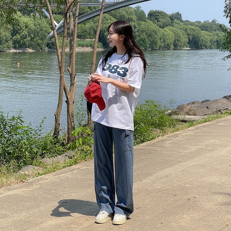 半袖Tシャツ ナンバープリンティング半袖Tシャツ WHITE