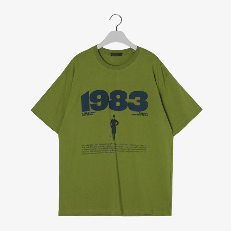 ナンバープリンティング半袖Tシャツ