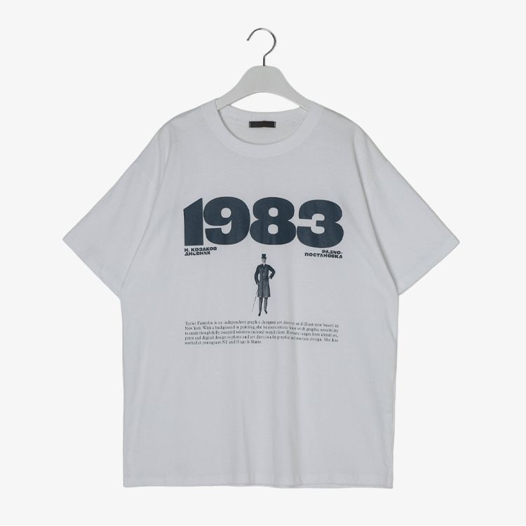 ナンバープリンティング半袖Tシャツ