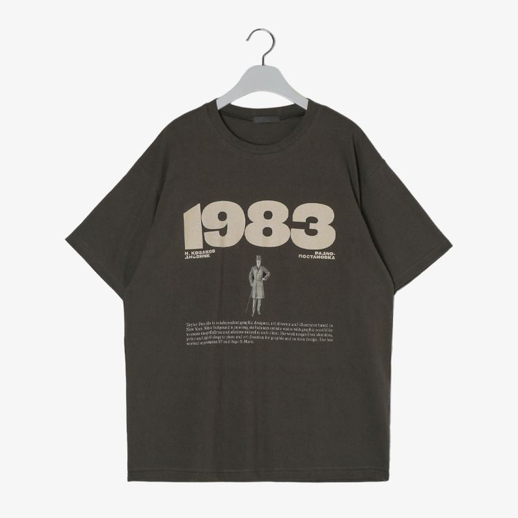 ナンバープリンティング半袖Tシャツ
