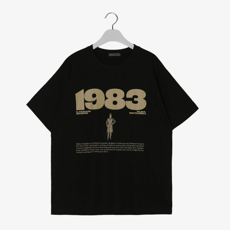 ナンバープリンティング半袖Tシャツ