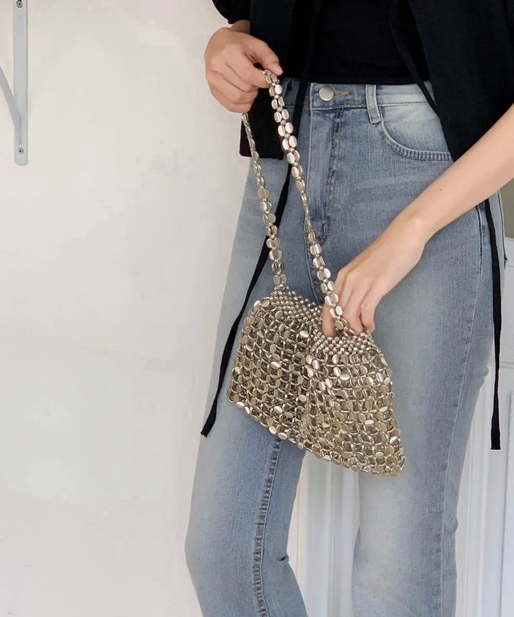 デイリーミニシルバーポイントバッグ｜バッグ｜韓国ファッション