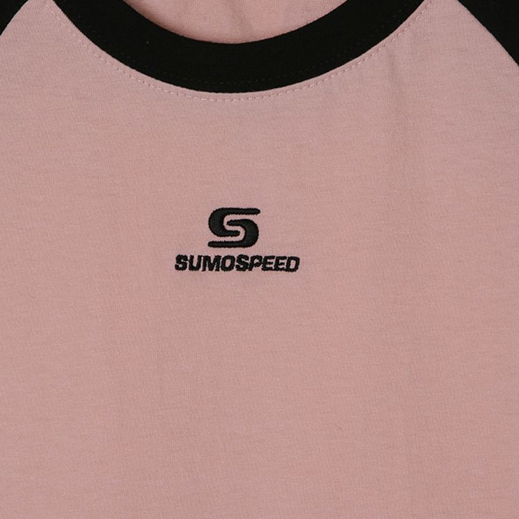 ベーシックセミクロップラグラン半袖Tシャツ