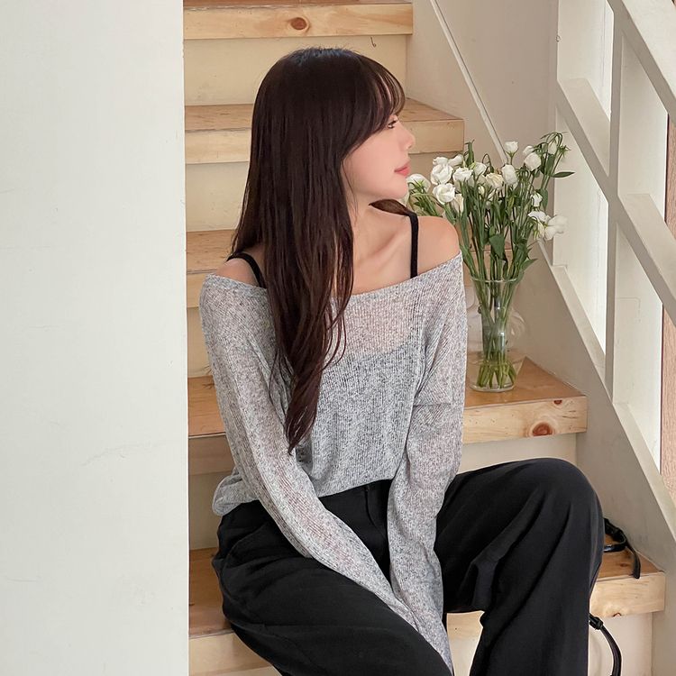 Whim Gazette 黒 オフショルダー半袖ニット♡新品未使用 Whim Gazette｜ウィムガゼットのニット/セーター（オフ